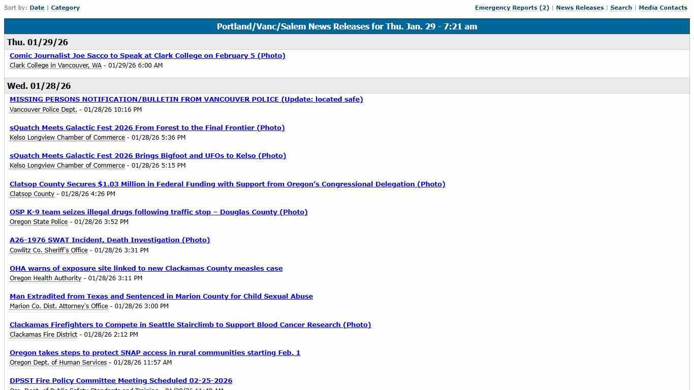 FlashAlertPortland - Press Releases